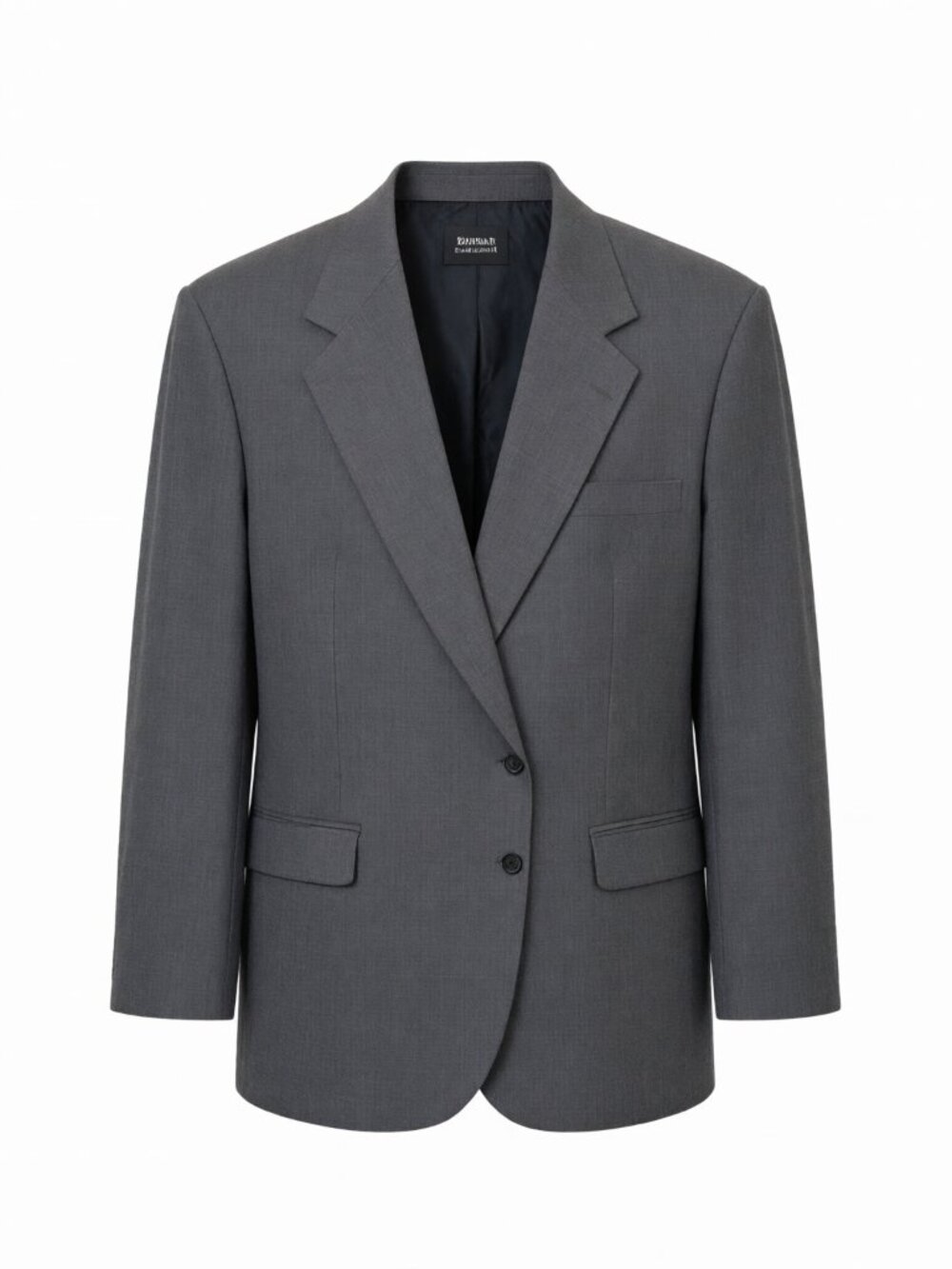 Haggar Men's Blazer 48L Gray Two-Button Suit Jacket